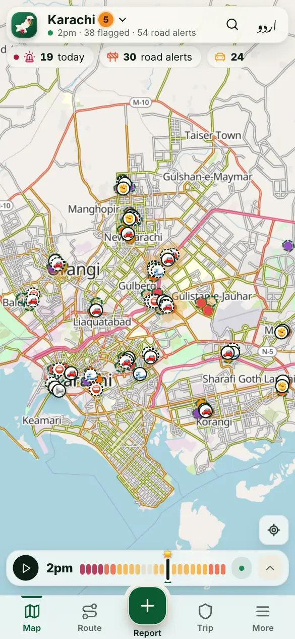 Screenshot: Read the risk map