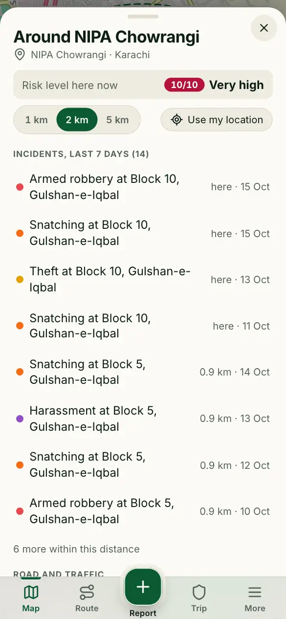 Screenshot: See what’s happening near you